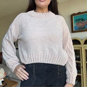 Chenille Light Pink Sweater